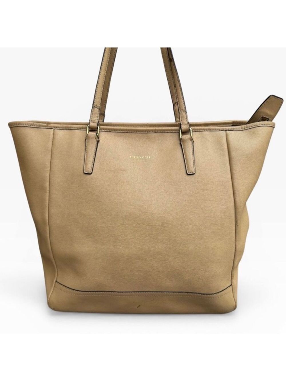 Coach Saffiano Leather East West City Tote Shoulder Bag Shopper #23821